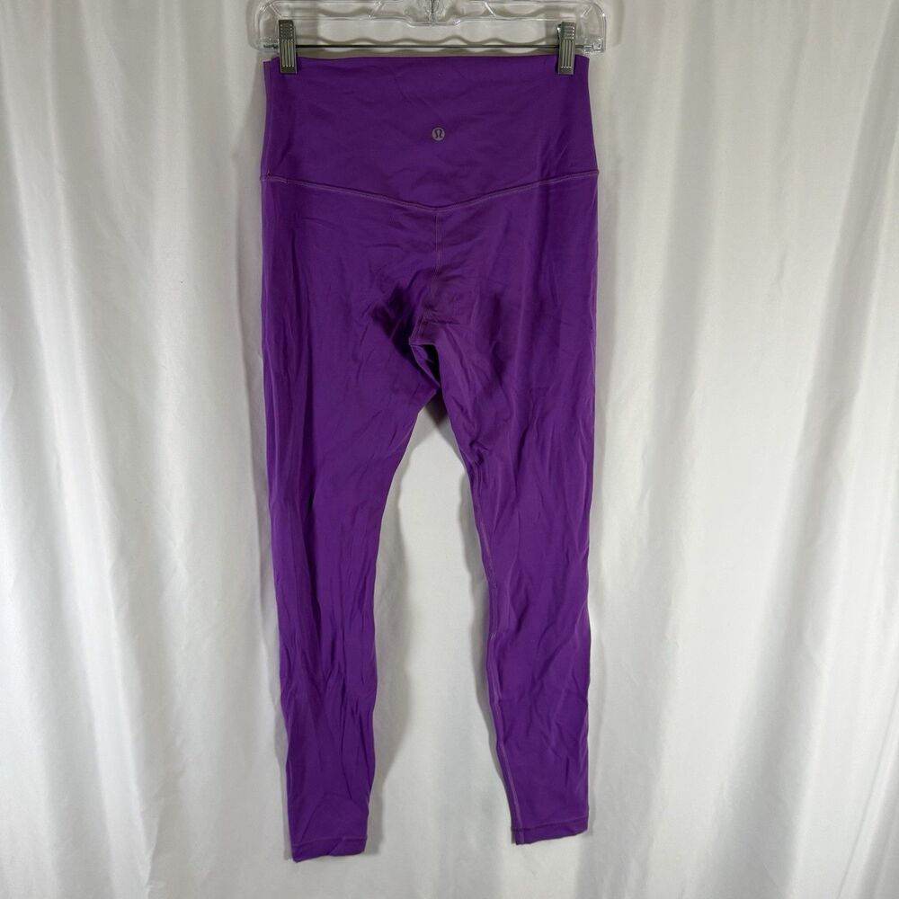 Lululemon Leggings Women's 8 Purple Pull On Stretch 29" Inseam Mid Rise - Picture 5 of 9